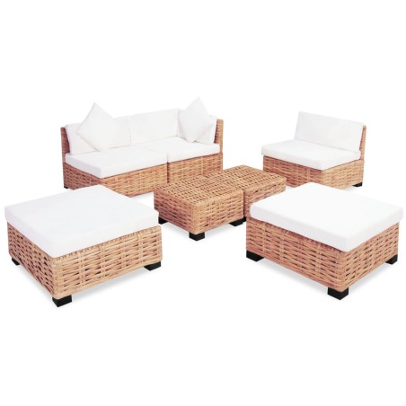 Set Divano 18 pz in Rattan Naturale