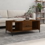 Tavolino Salotto Rovere Marrone 102x50x40 cm Legno Multistrato