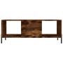 Tavolino da Salotto Rovere Fumo 102x50x40 cm Legno Multistrato