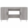 Scrivania Grigio Sonoma 140x50x75 cm in Legno Multistrato