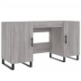 Scrivania Grigio Sonoma 140x50x75 cm in Legno Multistrato