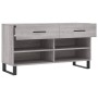 Panca Porta Scarpe Grigio Sonoma 102x35x55 cm Legno Multistrato