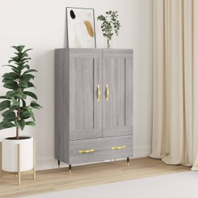 Credenza Grigio Sonoma 69,5x31x115 cm in Legno Multistrato