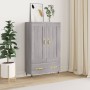 Credenza Grigio Sonoma 69,5x31x115 cm in Legno Multistrato