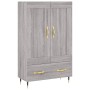 Credenza Grigio Sonoma 69,5x31x115 cm in Legno Multistrato