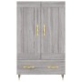 Credenza Grigio Sonoma 69,5x31x115 cm in Legno Multistrato