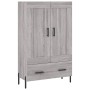 Credenza Grigio Sonoma 69,5x31x115 cm in Legno Multistrato