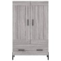 Credenza Grigio Sonoma 69,5x31x115 cm in Legno Multistrato