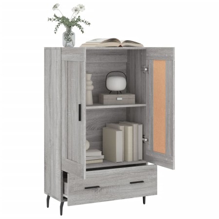 Credenza Grigio Sonoma 69,5x31x115 cm in Legno Multistrato