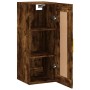 Mobile a Parete Rovere Fumo 34,5x34x90 cm in Legno Multistrato