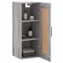 Mobile a Parete Grigio Sonoma 34,5x34x90 cm Legno Multistrato