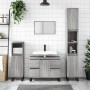 Mobile da Bagno Grigio Sonoma 80x33x60 cm in Legno Multistrato