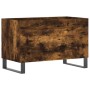 Mobile Porta Dischi Rovere Fumo 74,5x38x48 cm Legno Multistrato