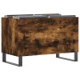 Mobile Porta Dischi Rovere Fumo 74,5x38x48 cm Legno Multistrato