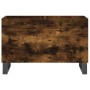 Mobile Porta Dischi Rovere Fumo 74,5x38x48 cm Legno Multistrato