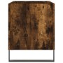Mobile Porta Dischi Rovere Fumo 74,5x38x48 cm Legno Multistrato