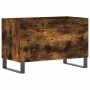 Mobile Porta Dischi Rovere Fumo 74,5x38x48 cm Legno Multistrato