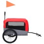 Rimorchio Bici Animali e Carrello Jogging 2 in 1 Rosso e Grigio