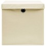 Contenitori con Coperchi 10 pz 28x28x28 cm Crema