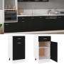 Armadio Inferiore Cassetto Nero 40x46x81,5cm Legno Multistrato