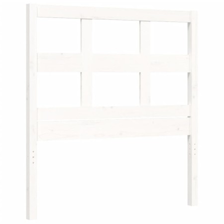 Giroletto con Testiera Bianco Small Single Legno Massello