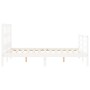 Giroletto con Testiera Bianco Small Double Legno Massello