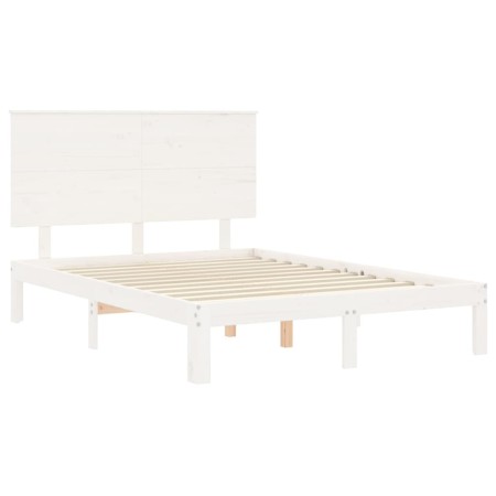 Giroletto con Testiera Bianco Small Double Legno Massello