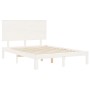 Giroletto con Testiera Bianco Small Double Legno Massello