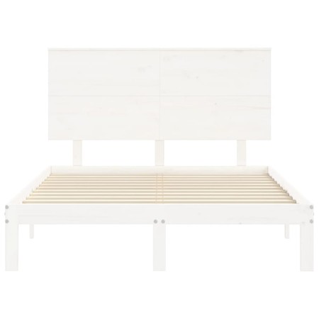 Giroletto con Testiera Bianco Small Double Legno Massello