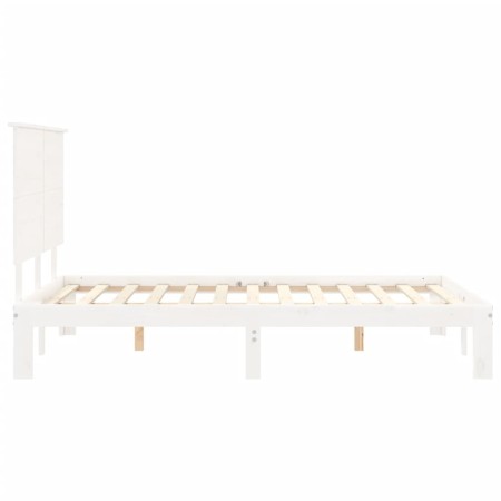 Giroletto con Testiera Bianco Small Double Legno Massello