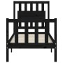 Giroletto con Testiera Nero Small Single in Legno Massello