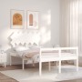 Letto per Anziani Bianco Testiera Small Double Legno Massello