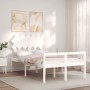 Letto per Anziani Bianco Testiera Small Double Legno Massello