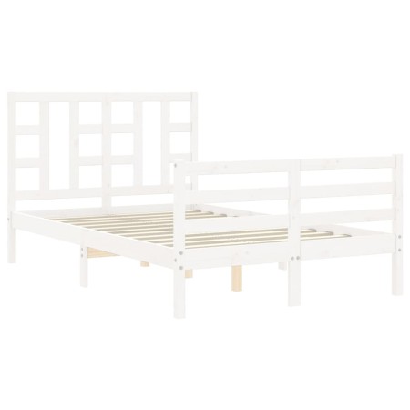 Giroletto con Testiera Bianco Small Double Legno Massello