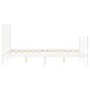 Giroletto con Testiera Bianco Small Double Legno Massello