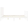 Giroletto con Testiera Bianco Small Double Legno Massello
