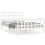Giroletto con Testiera Bianco Double in Legno Massello