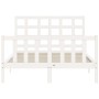 Giroletto con Testiera Bianco Double in Legno Massello