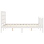 Giroletto con Testiera Bianco Double in Legno Massello