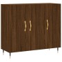 Credenza Rovere Marrone 90x34x80 cm in Legno Multistrato