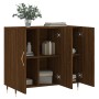 Credenza Rovere Marrone 90x34x80 cm in Legno Multistrato