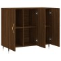 Credenza Rovere Marrone 90x34x80 cm in Legno Multistrato