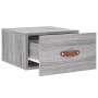 Comodini a Muro 2 pz Grigio Sonoma 35x35x20 cm