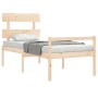 Letto per Anziani con Testiera Single in Legno Massello