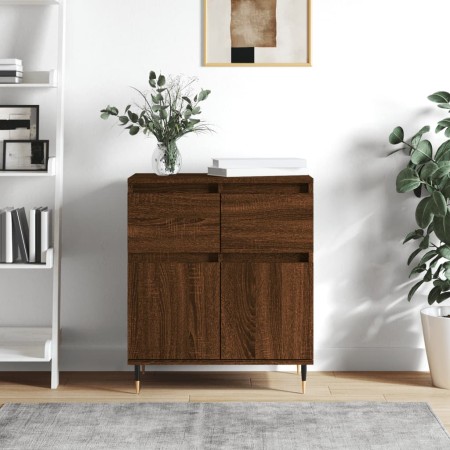 Credenza Rovere Marrone 60x35x70 cm in Legno Multistrato