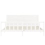 Giroletto Testiera Bianco Super King Size in Legno Massello