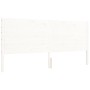 Giroletto Testiera Bianco Super King Size in Legno Massello