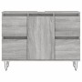 Mobile da Bagno Grigio Sonoma 80x33x60 cm in Legno Multistrato