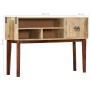 Tavolo Consolle 115x30x76 cm in Legno Massello di Mango Grezzo