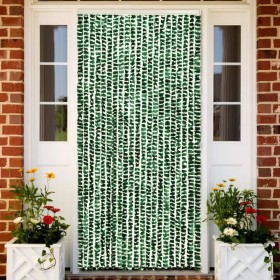 Zanzariera Verde e Bianco 90x220 cm Ciniglia